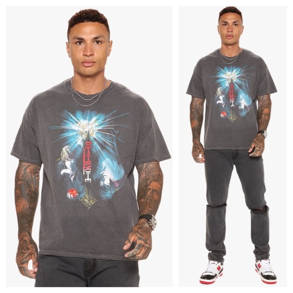 Fashion Nova Other - Fashion Nova Death Note Anime Short Sleeve Graphic T Shirt Mens Size Small